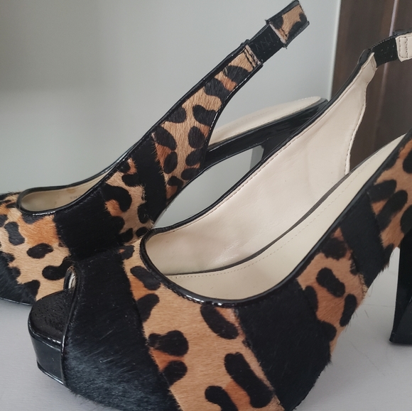Calvin Klein Leopard Platform Heels - Picture 2 of 5